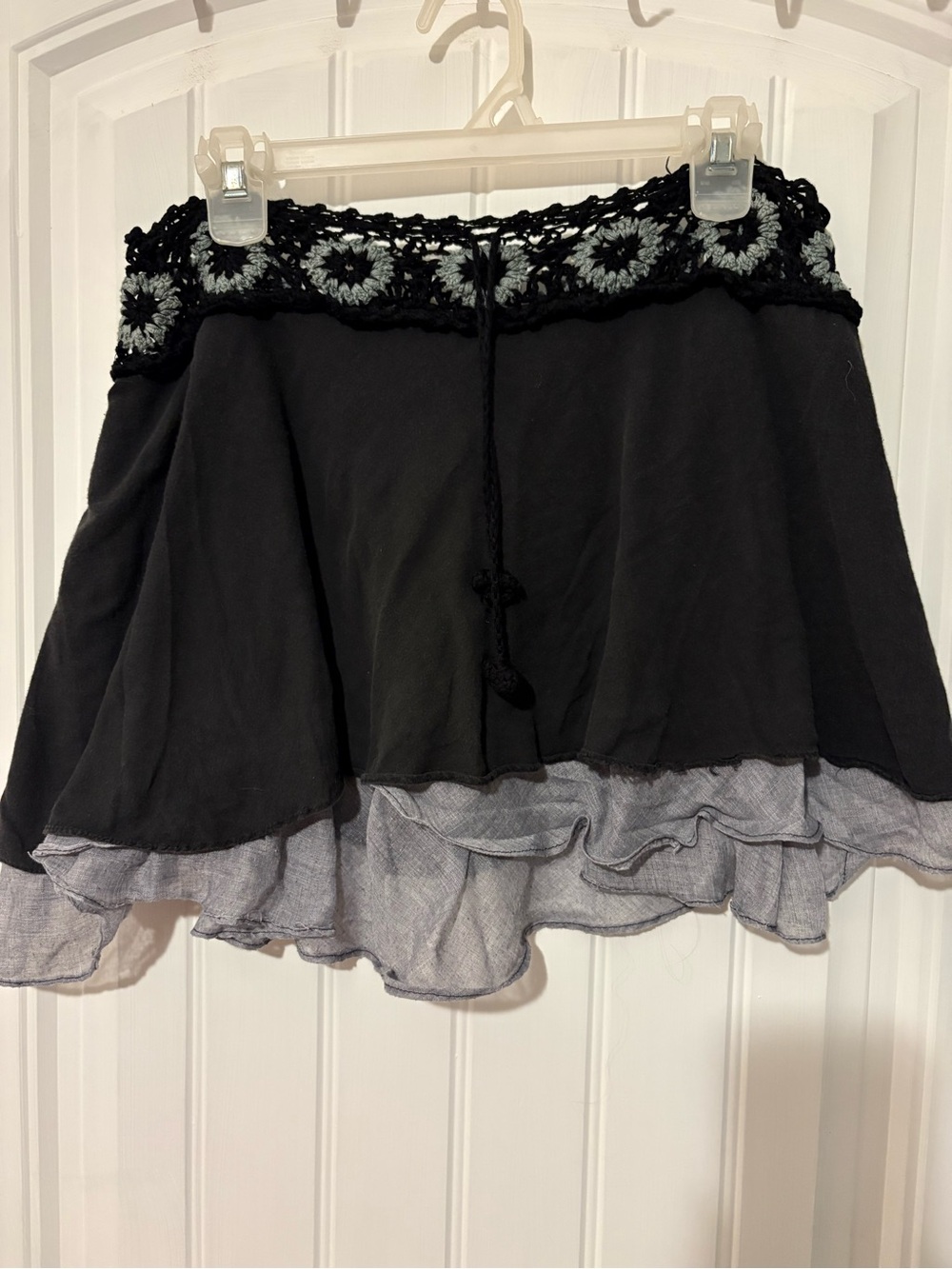 Crochet top mini skirt